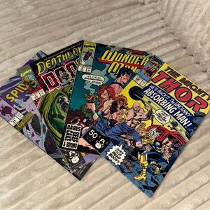 Marvel Comics Lot - Yellow, Blue, Red Covers Featuring Thor & Wonder Man